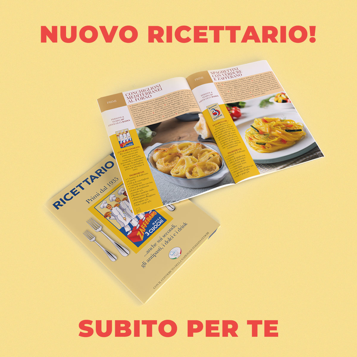 Zafferano 3 Cuochi presenta il nuovo ricettario realizzato in collaborazione con la Nazionale Italiana Cuochi. 