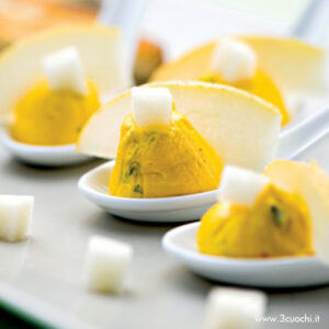 creme salate al cucchiaio mascarpone pere gorgonzola