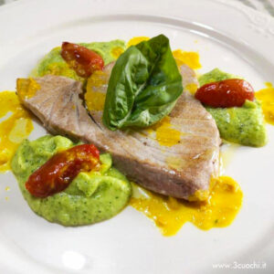 filetto tonno zucchine zafferano