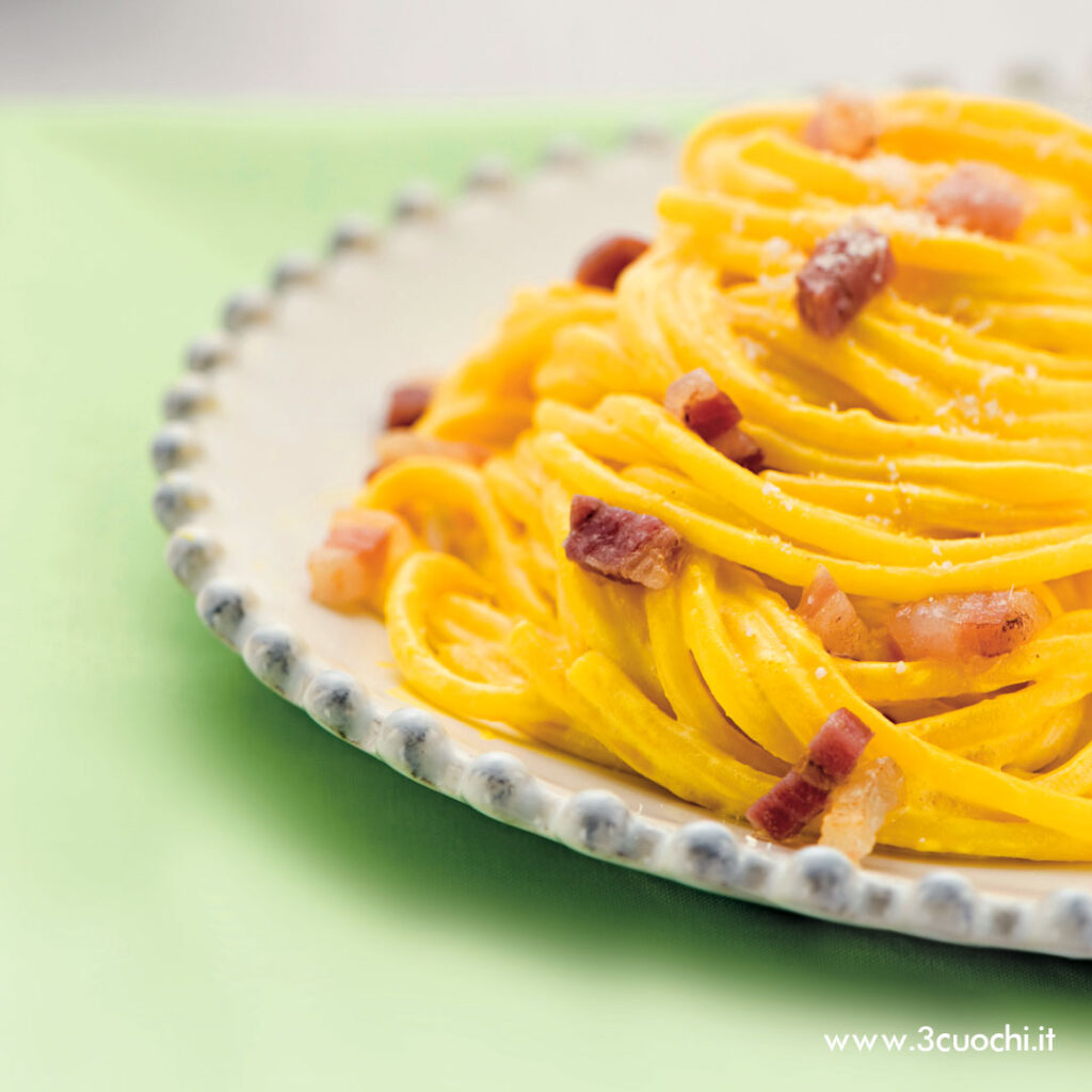 Spaghetti alla carbonara e Zafferano