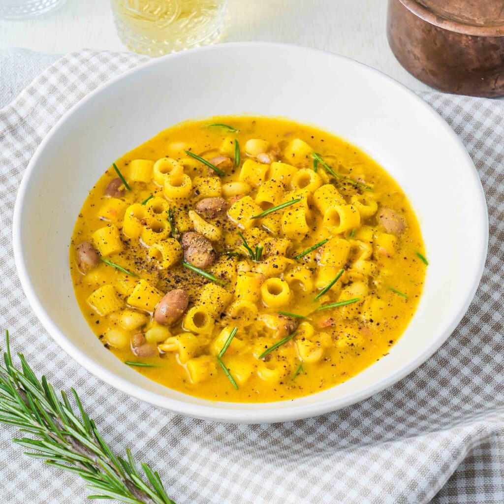 Pasta fagioli e zafferano