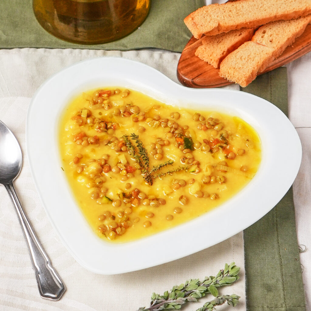 zuppa di verza e lenticchie
