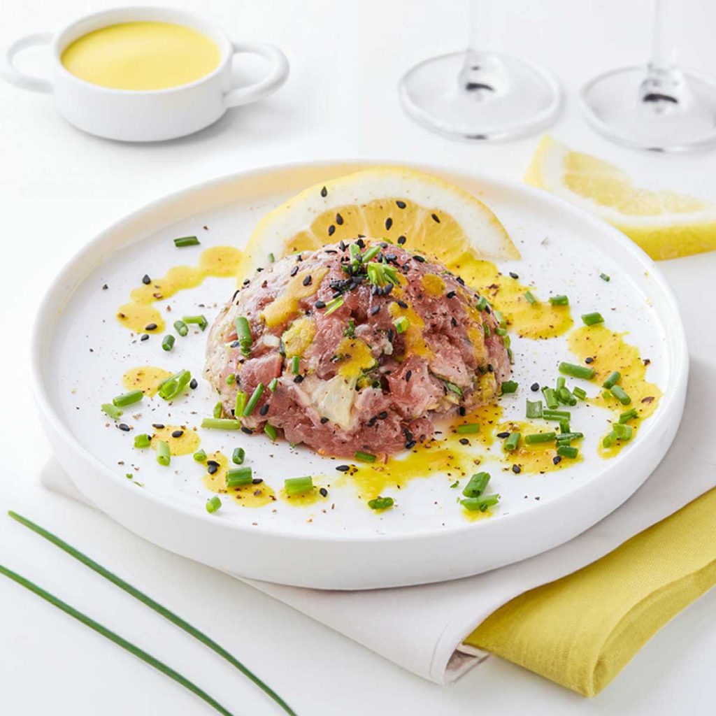 Tartare di tonno rosso allo zafferano