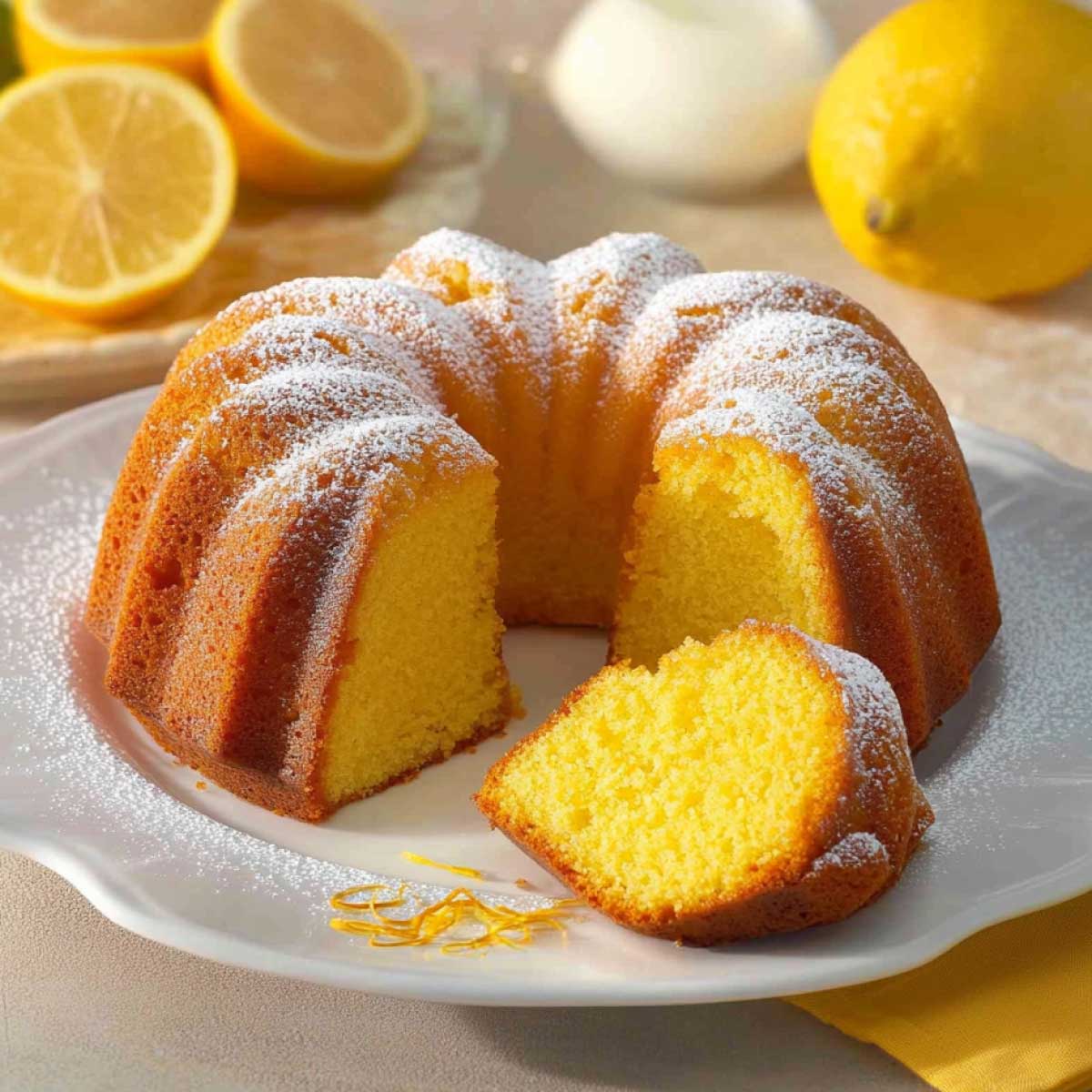 Ciambella yogurt, zafferano e limone
